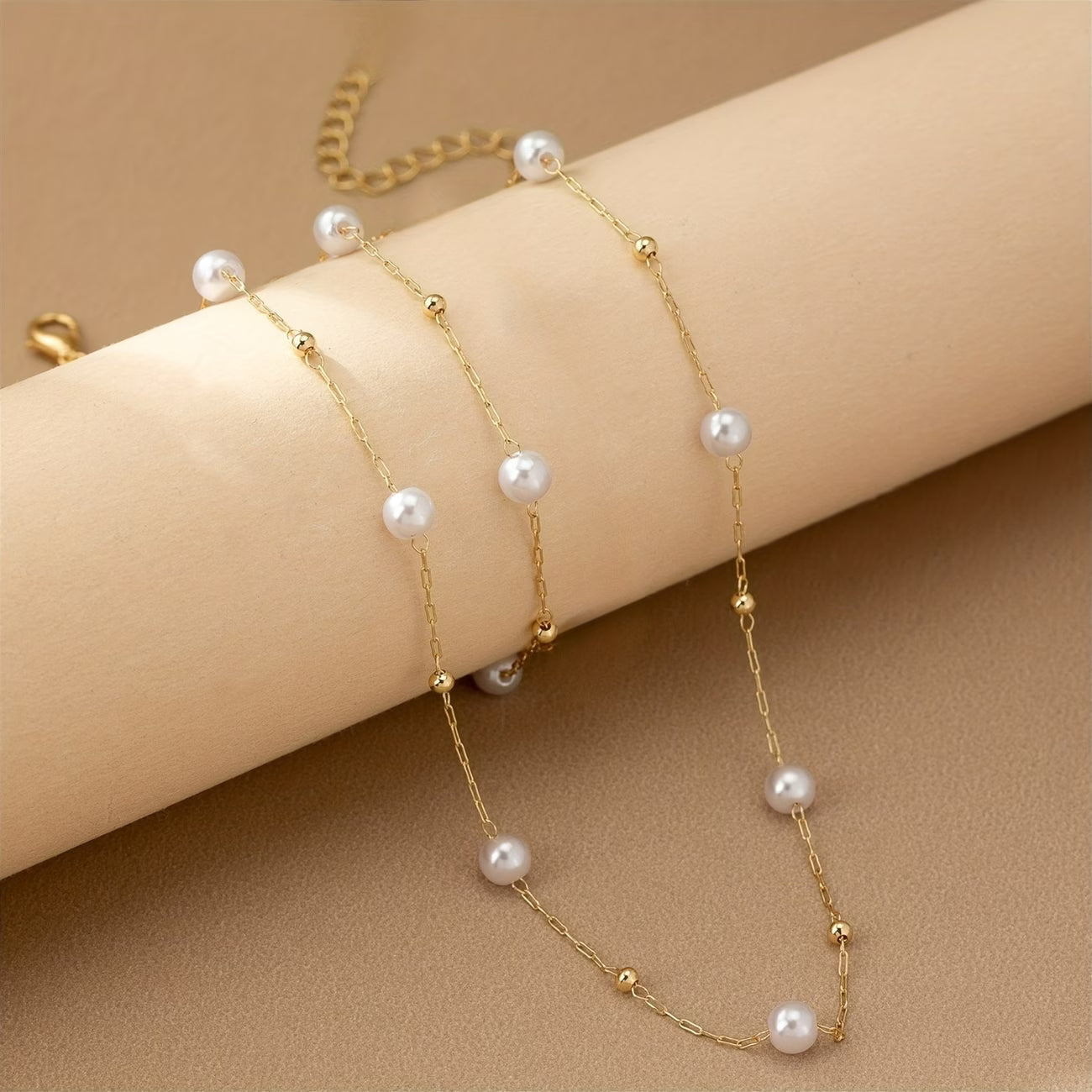 Zarte Perlenkette Set