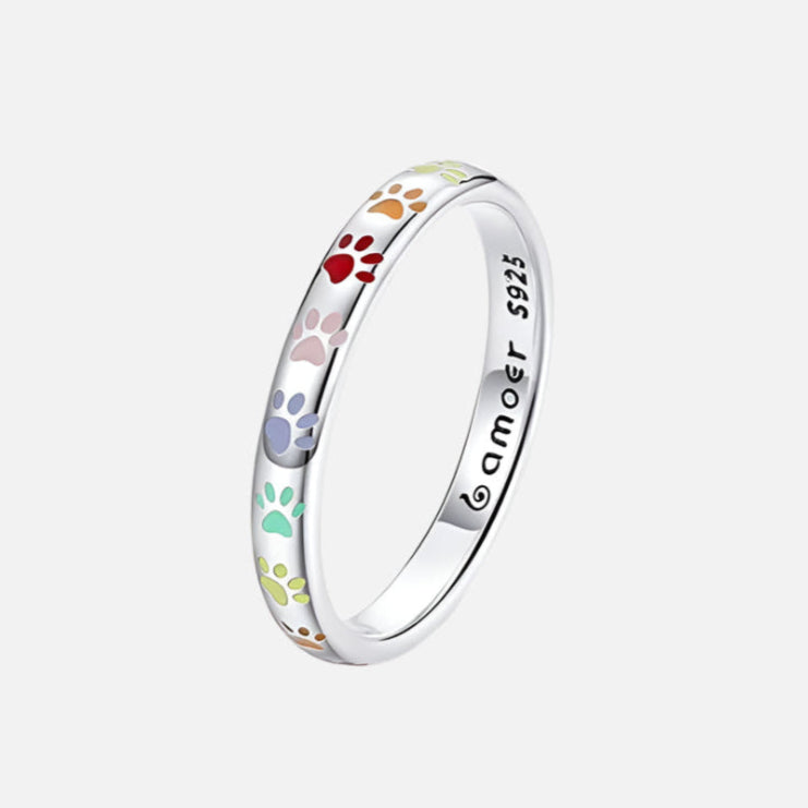 Silberner Pfoten-Statement-Ring
