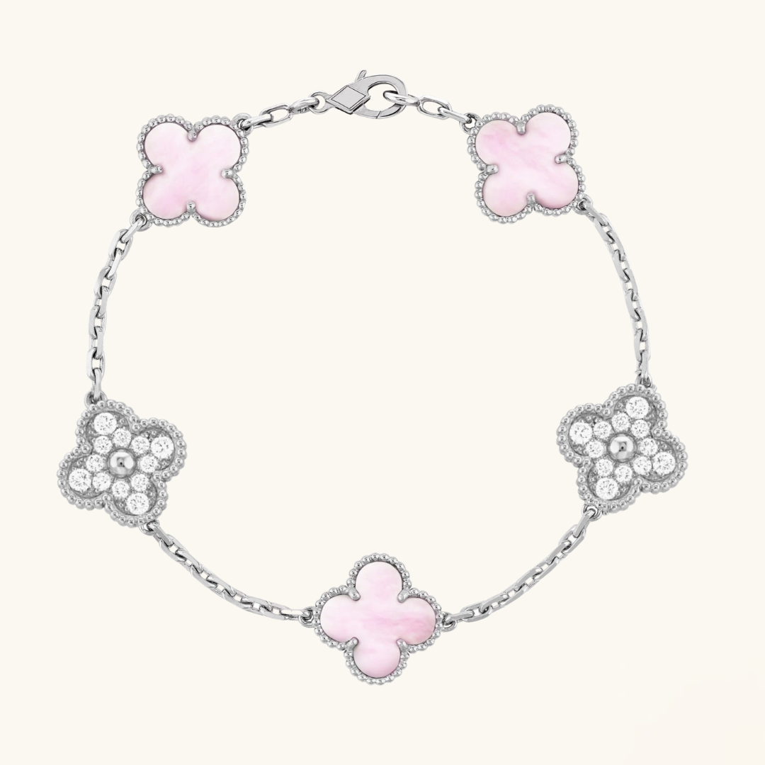 CLOVER | Armband Pink/Silber Prestige