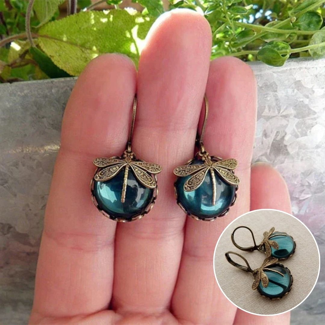 Vintage Libellen-Halsketten-Set