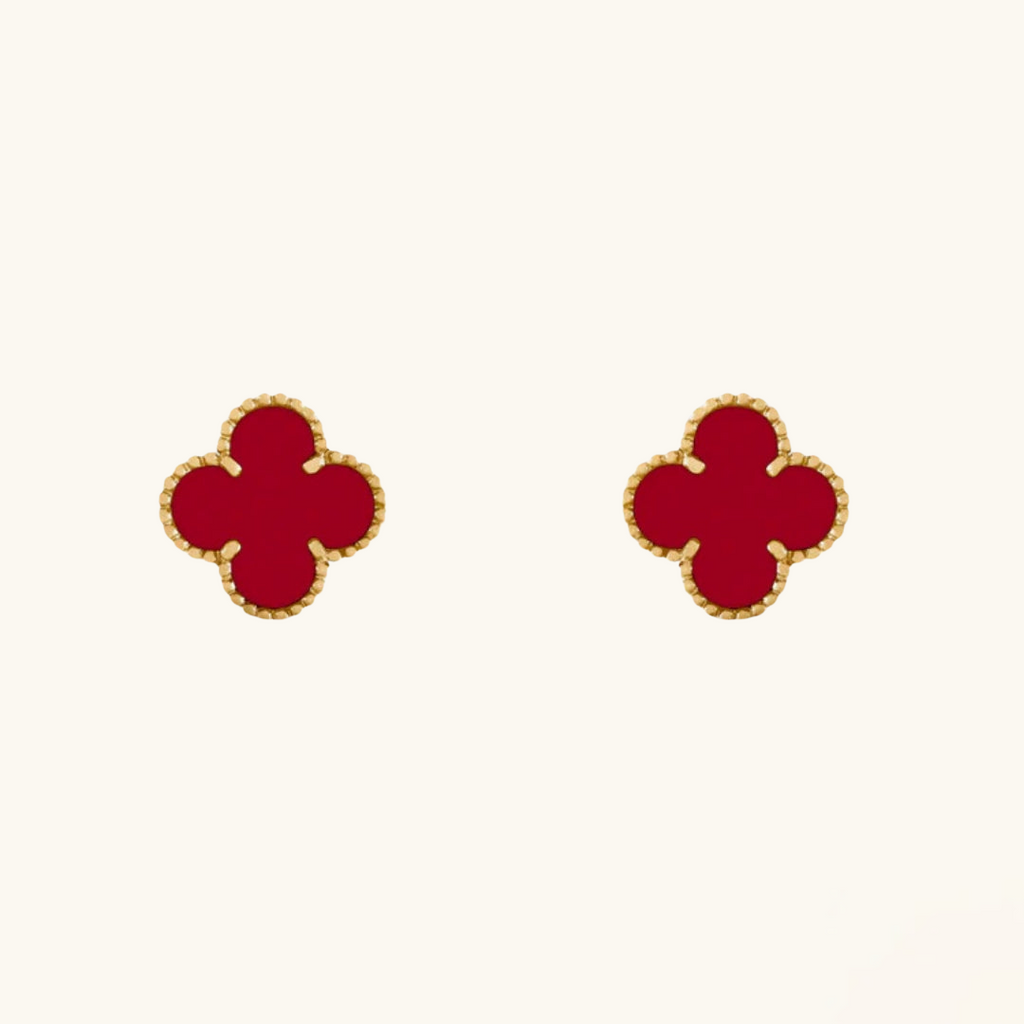 CLOVER | Ohrringe Rot