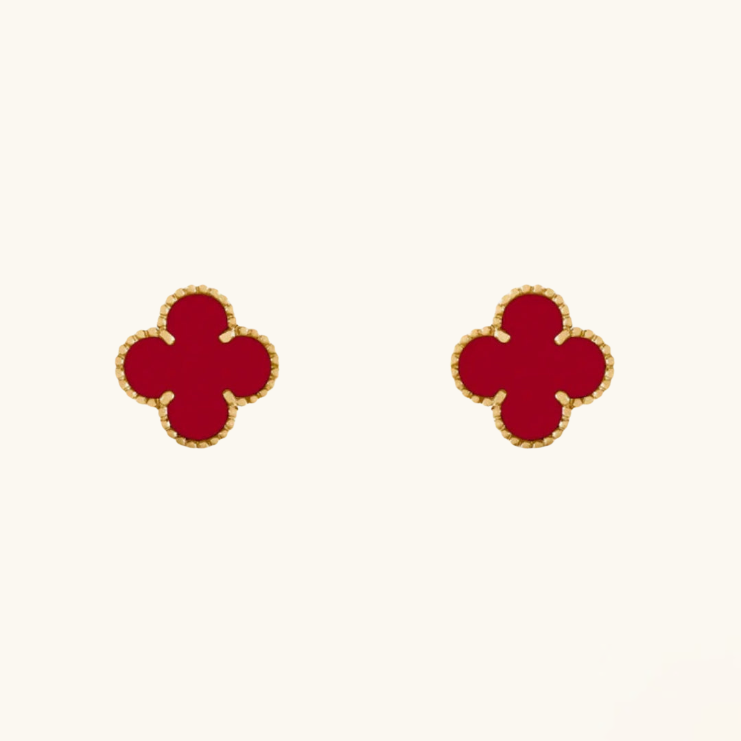 CLOVER | Ohrringe Rot