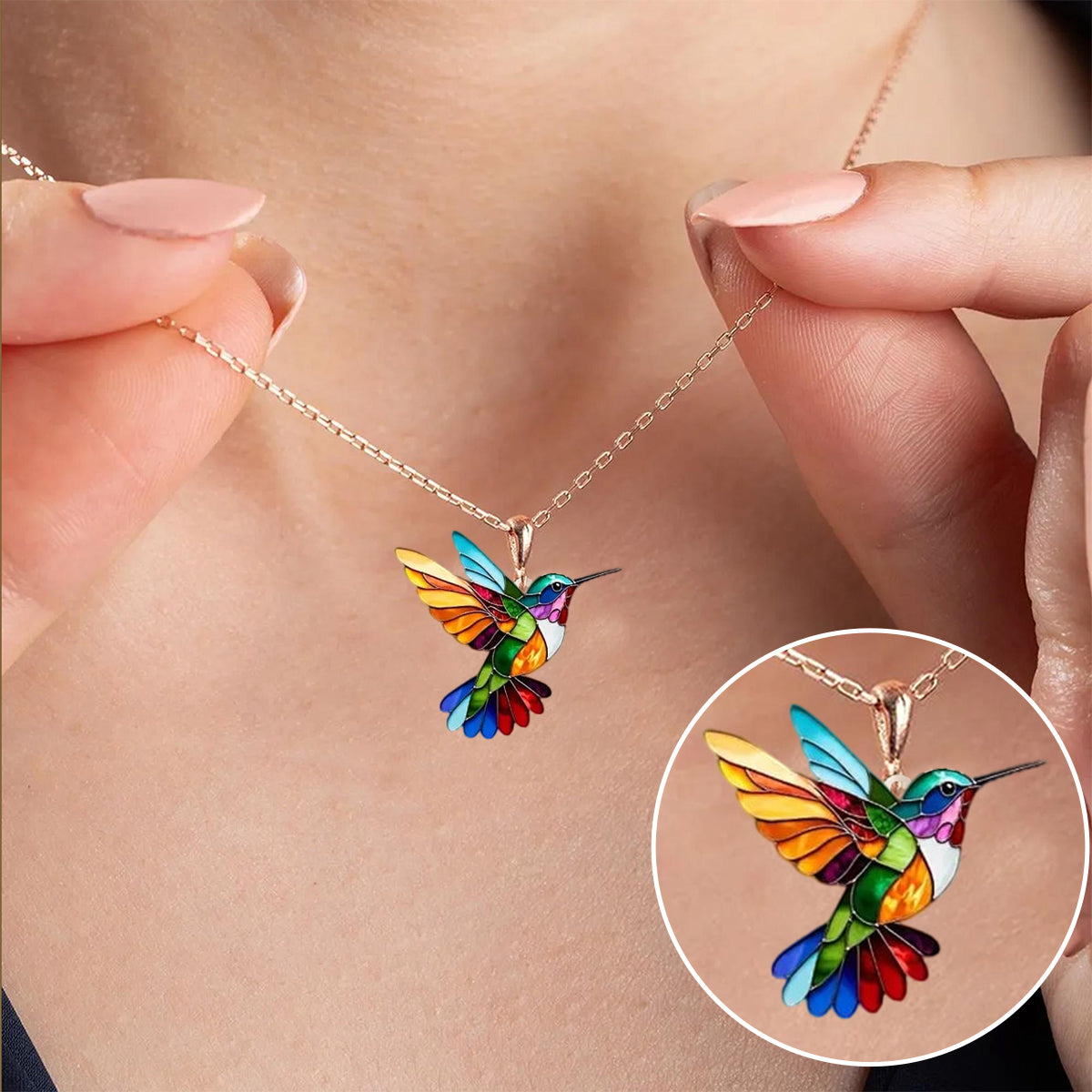 Antikes Kolibri-Halsband