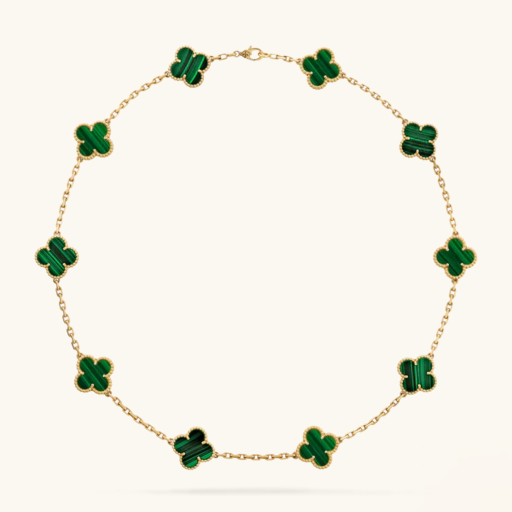 CLOVER | Halskette 10-Motiv Grün