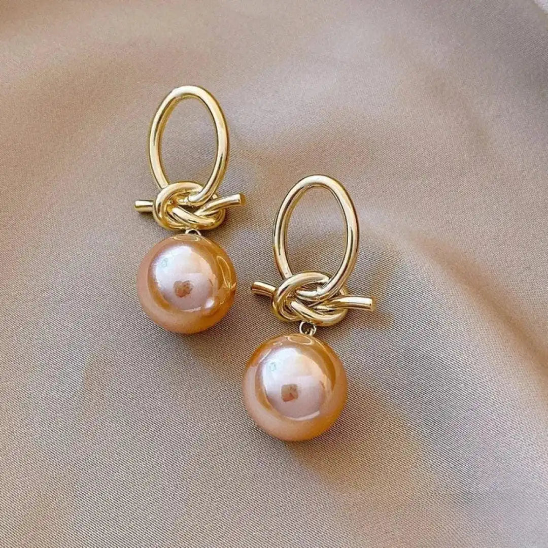 Elegante rosa Perlen-Ohrringe