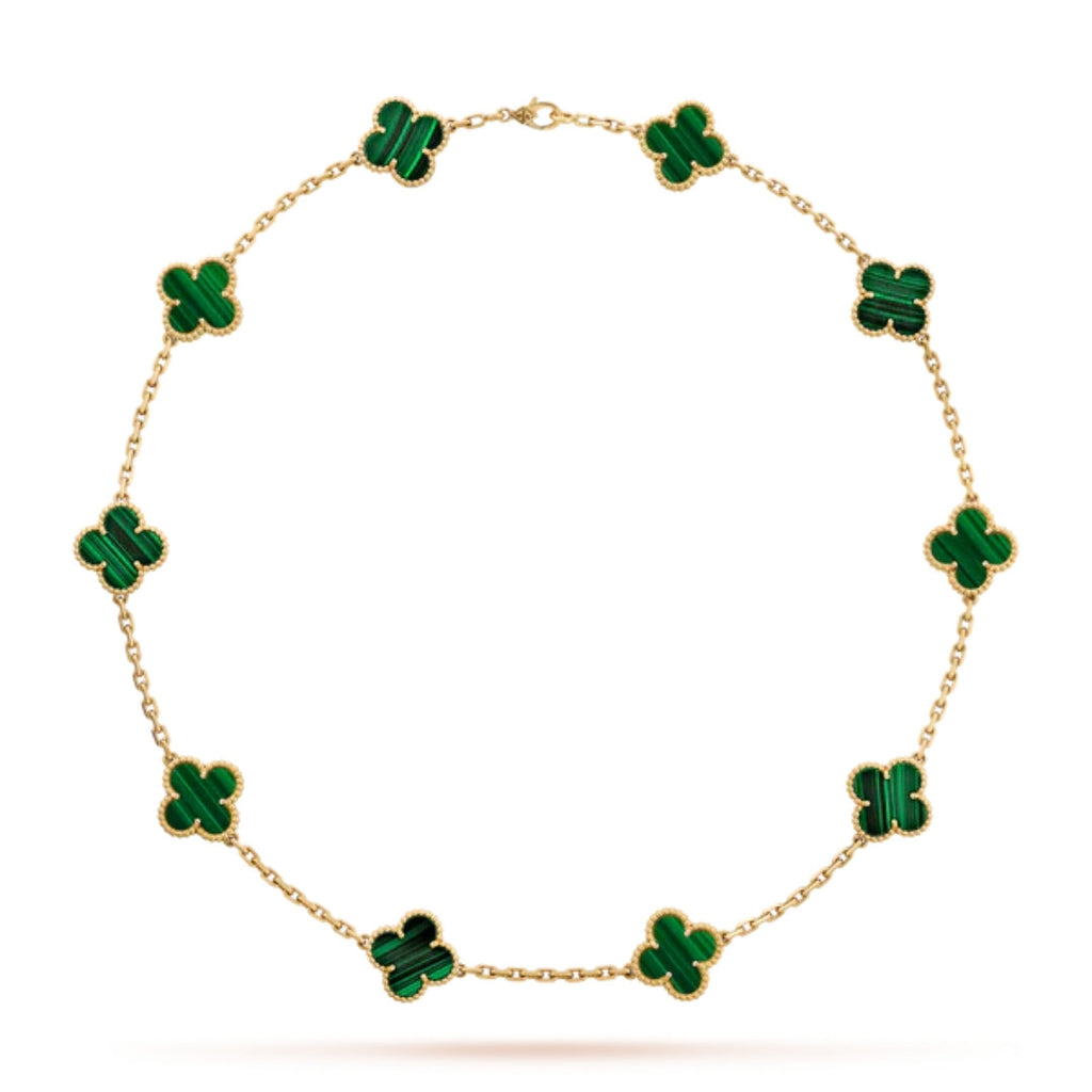 CLOVER | Halskette 10-Motiv Grün