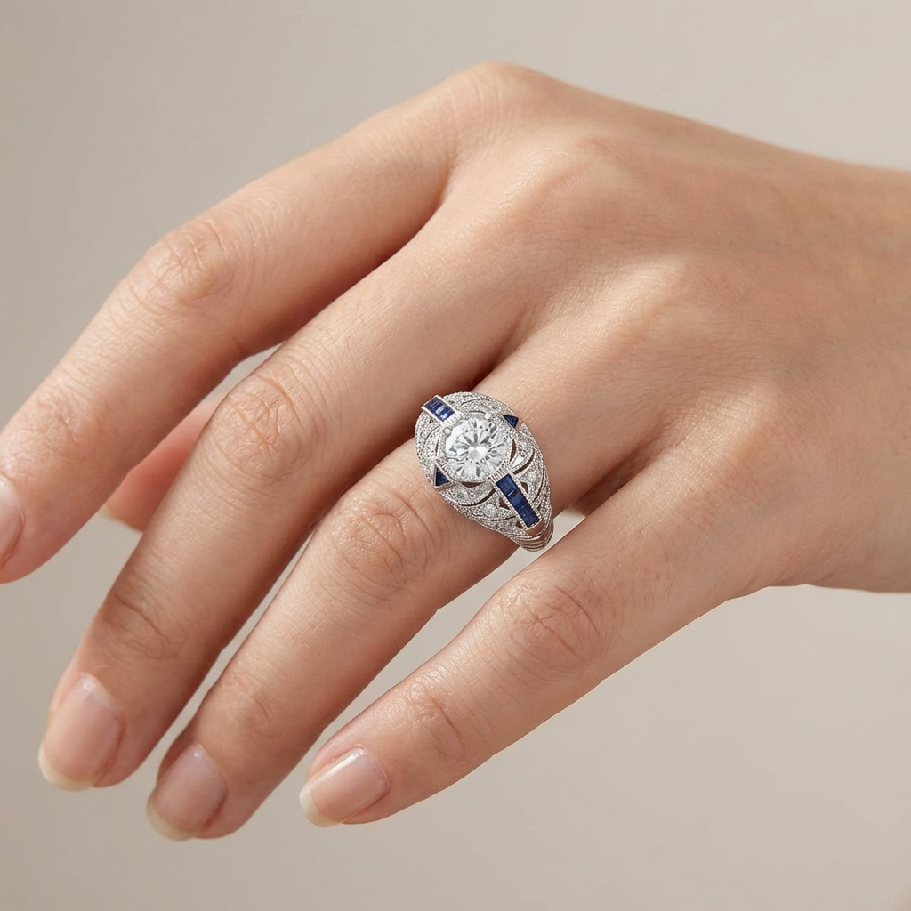Vintage Silber Vault Ring