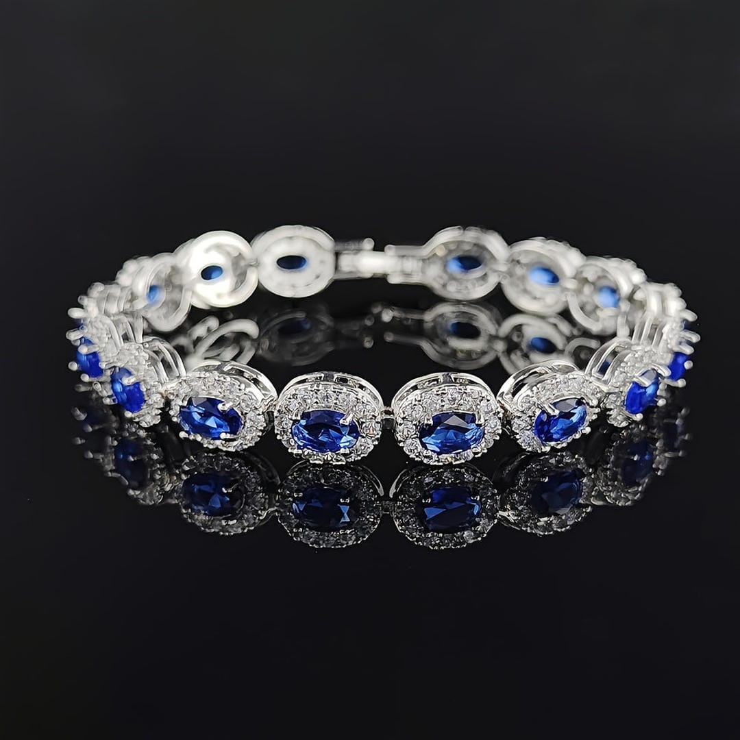 Joan Vintage Saphir Ovalarmband