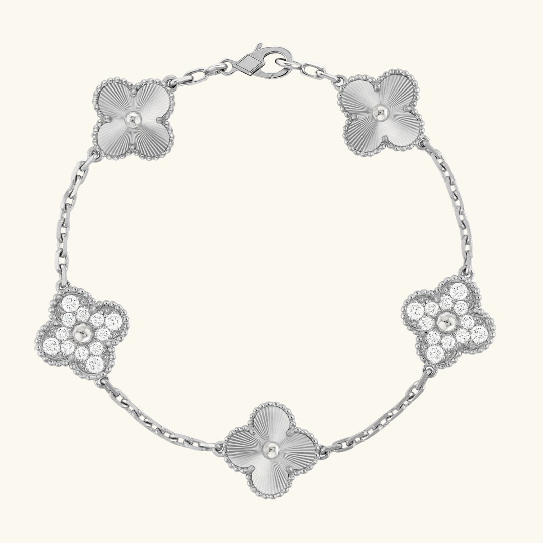 CLOVER | Armband Silber Guilloché Prestige