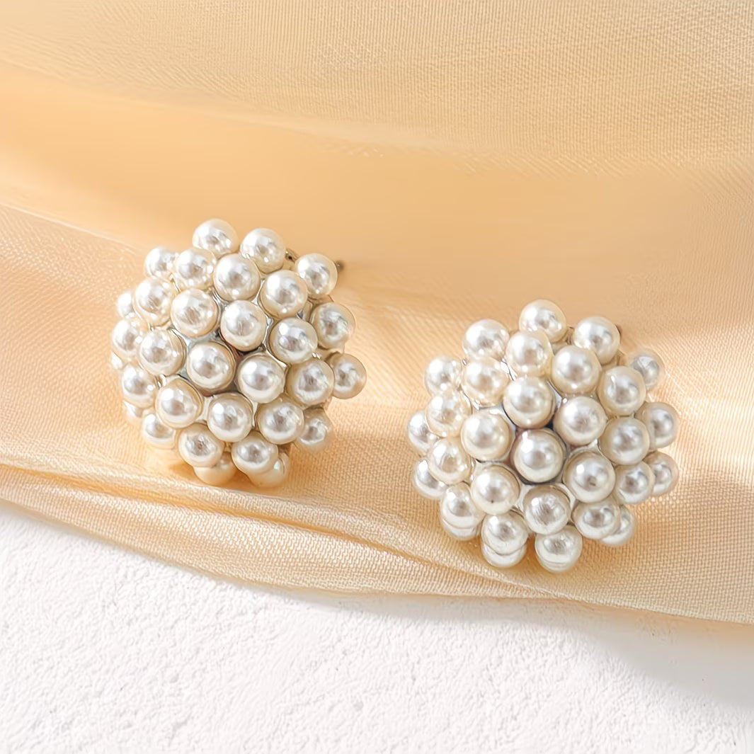 Perlen-Dome-Stud-Ohrringe