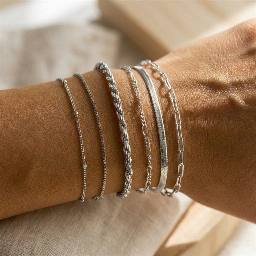 Boho Retro Kubanisches Armband Set