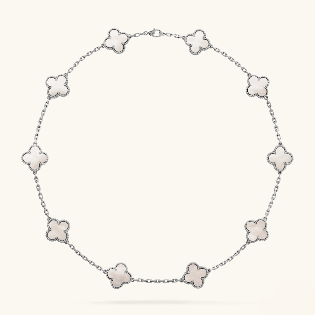 CLOVER | Halskette 10-Motiv Silber