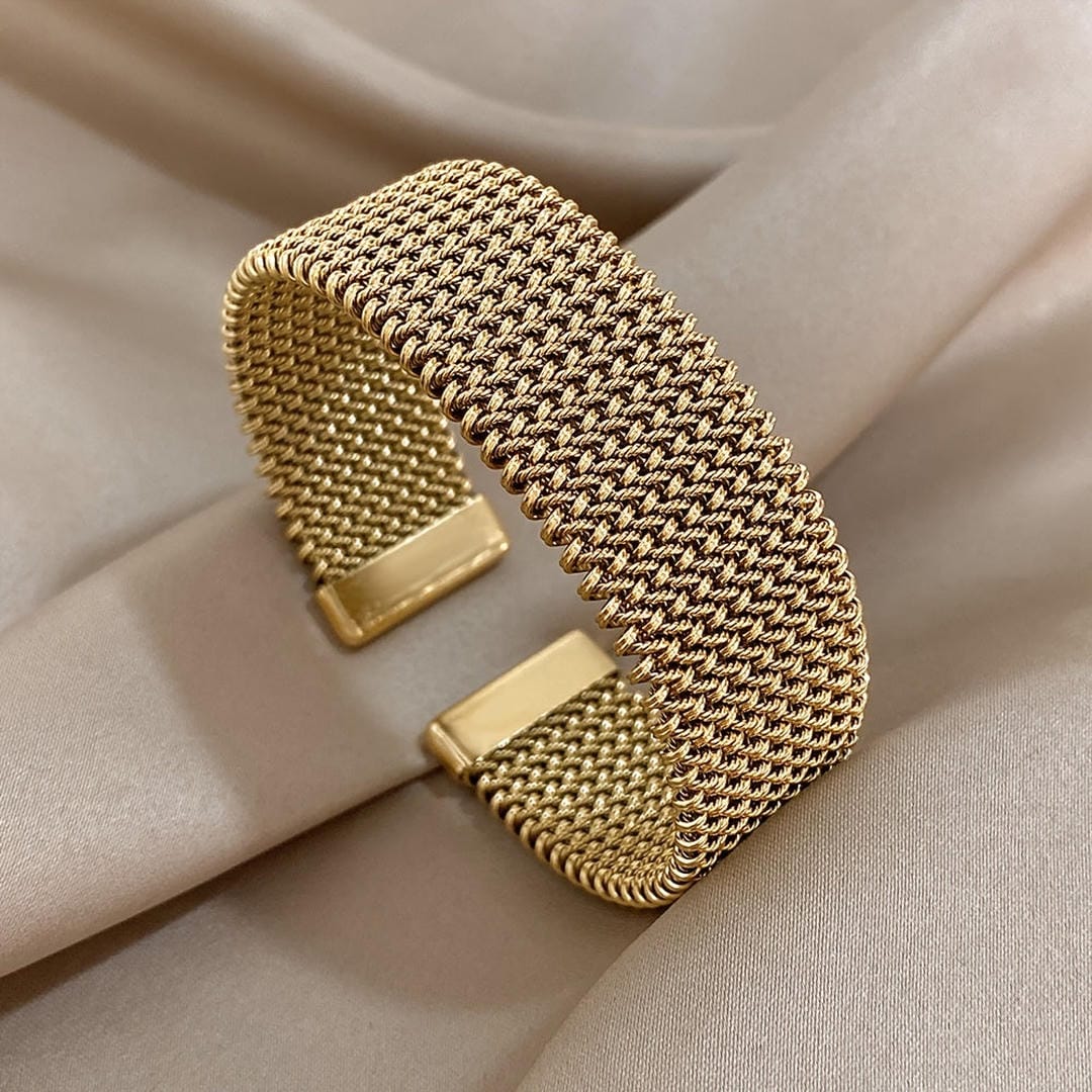 Geflochtenes verstellbares vergoldetes Armband
