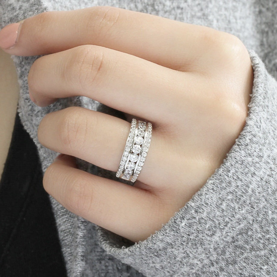 Eleganter Silbersteinring