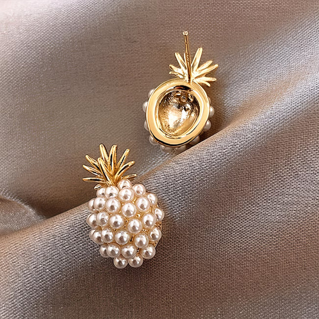 Perlen-Ananas Elegante Ohrringe