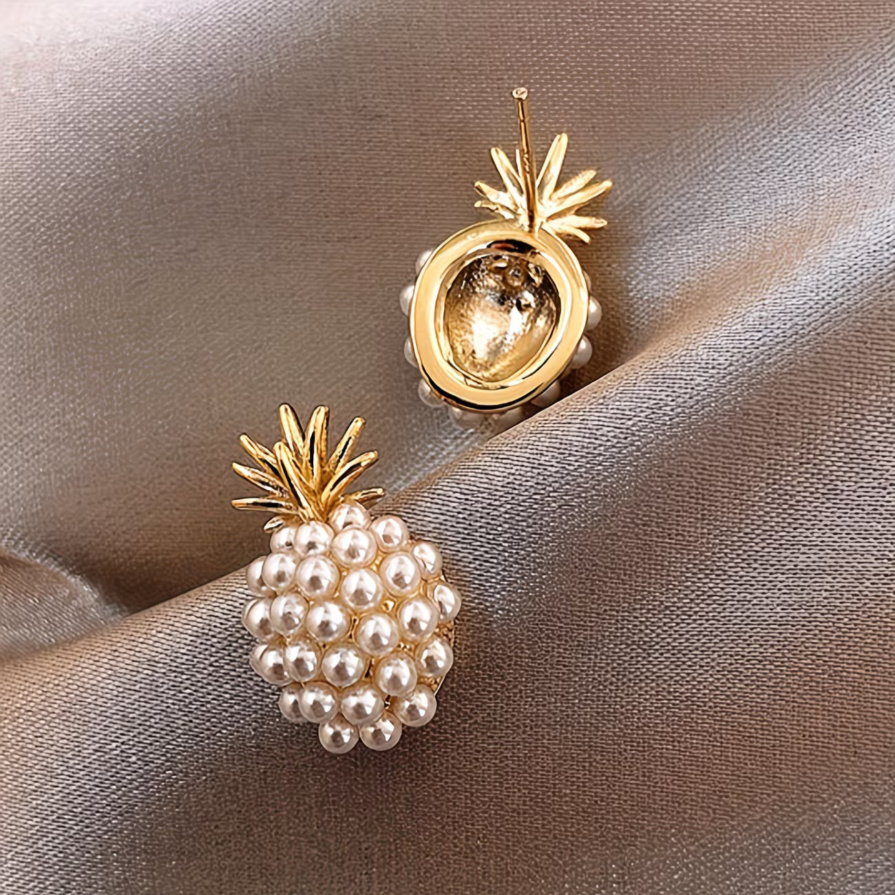 Perlen-Ananas Elegante Ohrringe