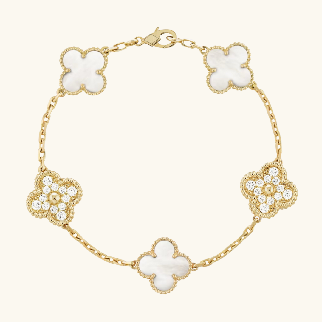 CLOVER | Armband Golden Weiß Prestige