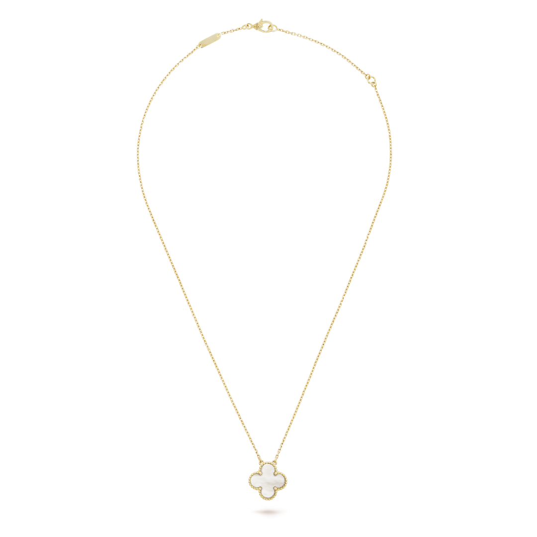 CLOVER | Halskette Weiß/Gold