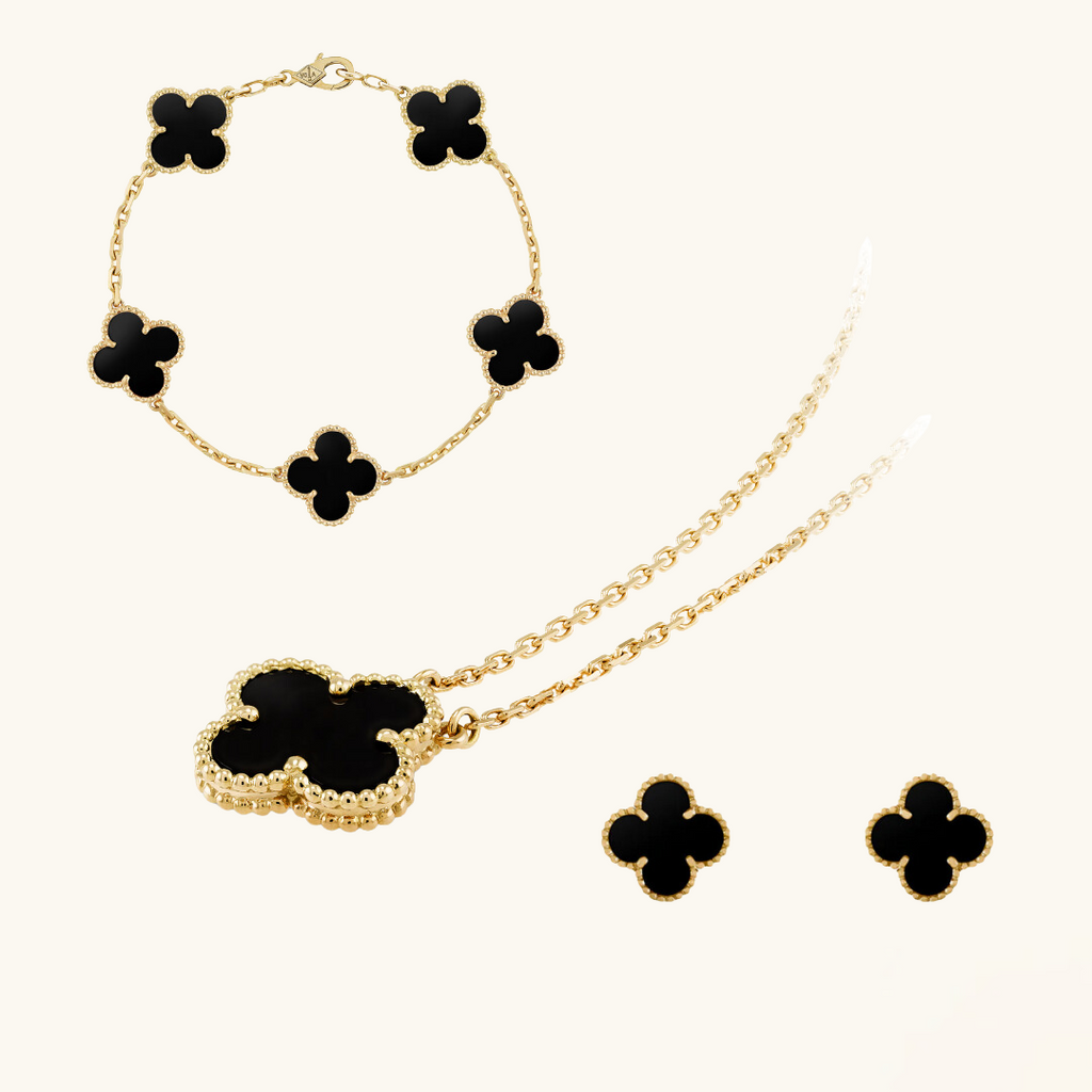 CLOVER | Schmuckset Premium Schwarz Bundle