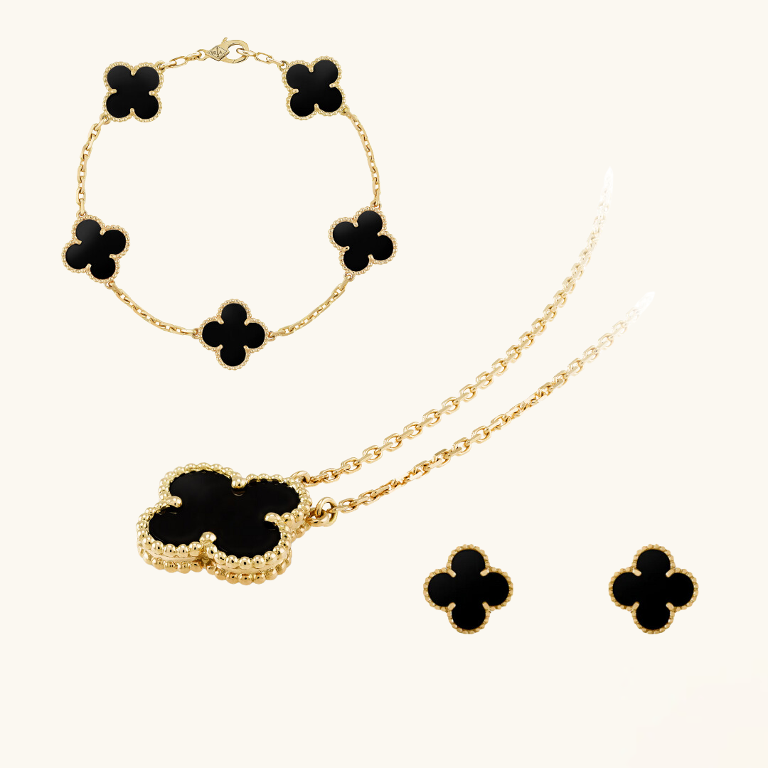 CLOVER | Schmuckset Premium Schwarz Bundle
