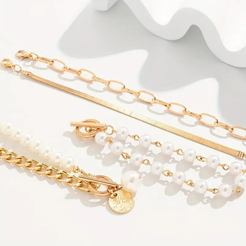 Luxe Schichtperlen-Armband-Set