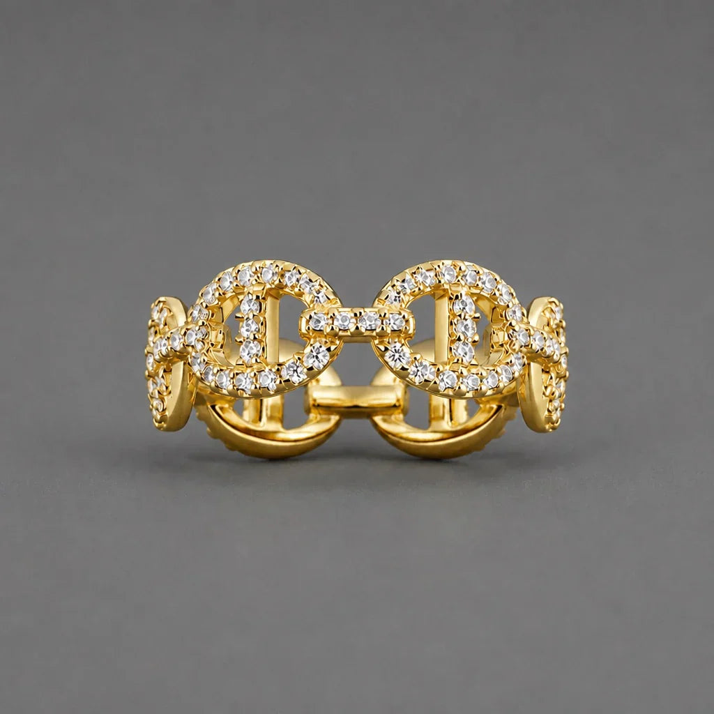 Isla Marina Gold Kristalle Ring