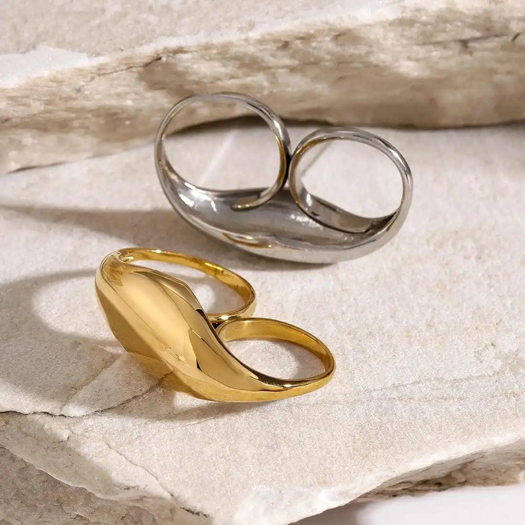 Zeitloser Gold-Doppelring