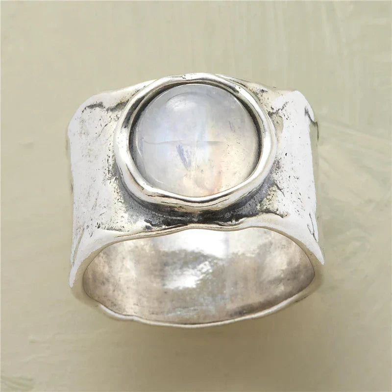 Artisan Moonstone Boho Ring