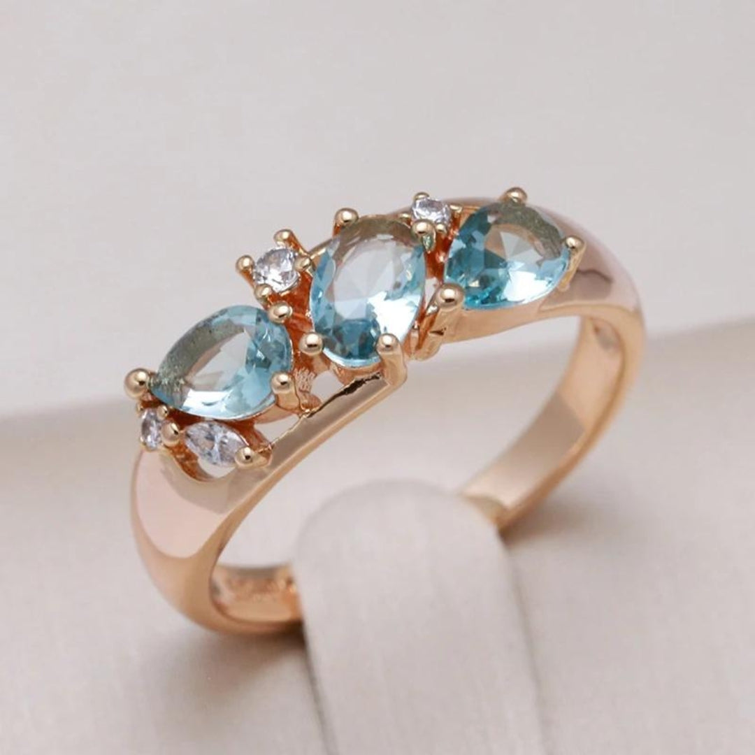 Vintage Blauer Zirkonia Ring
