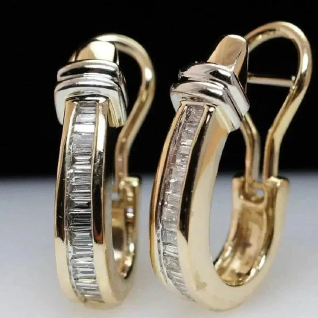 Vintage Gold- und Diamantohrringe