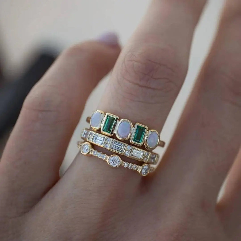 Vintage Opalring-Set