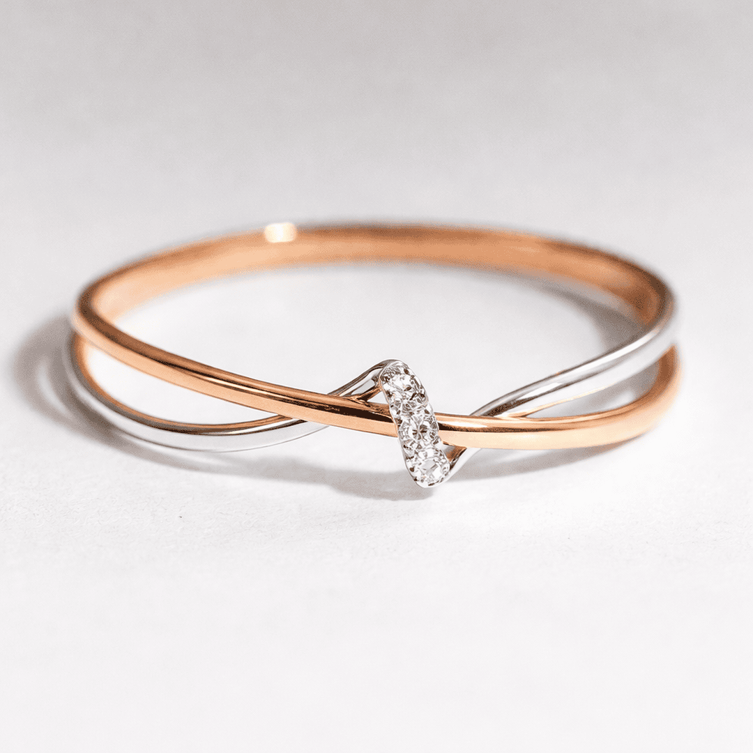 Vintage Gold- und Silber-Drehring