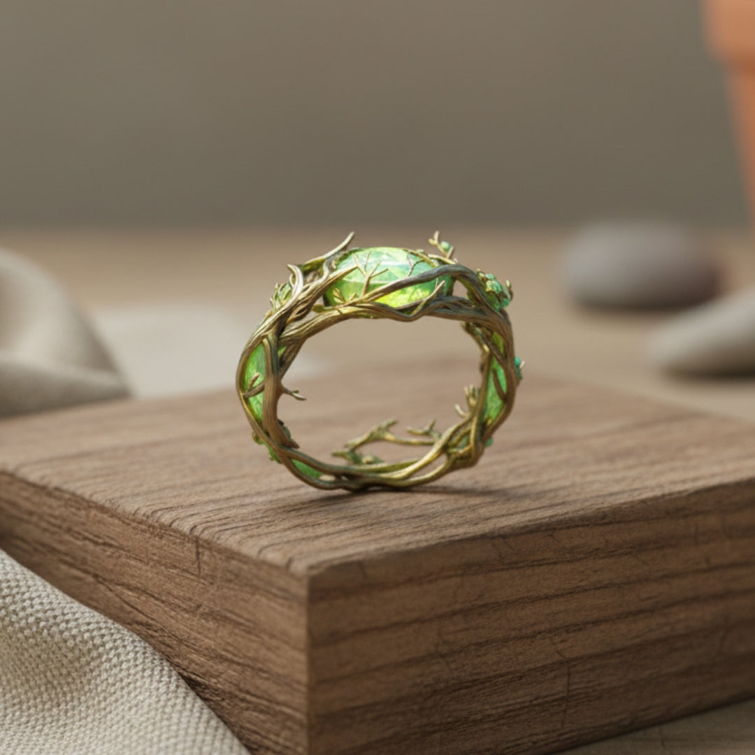 Grüner Opal Naturring