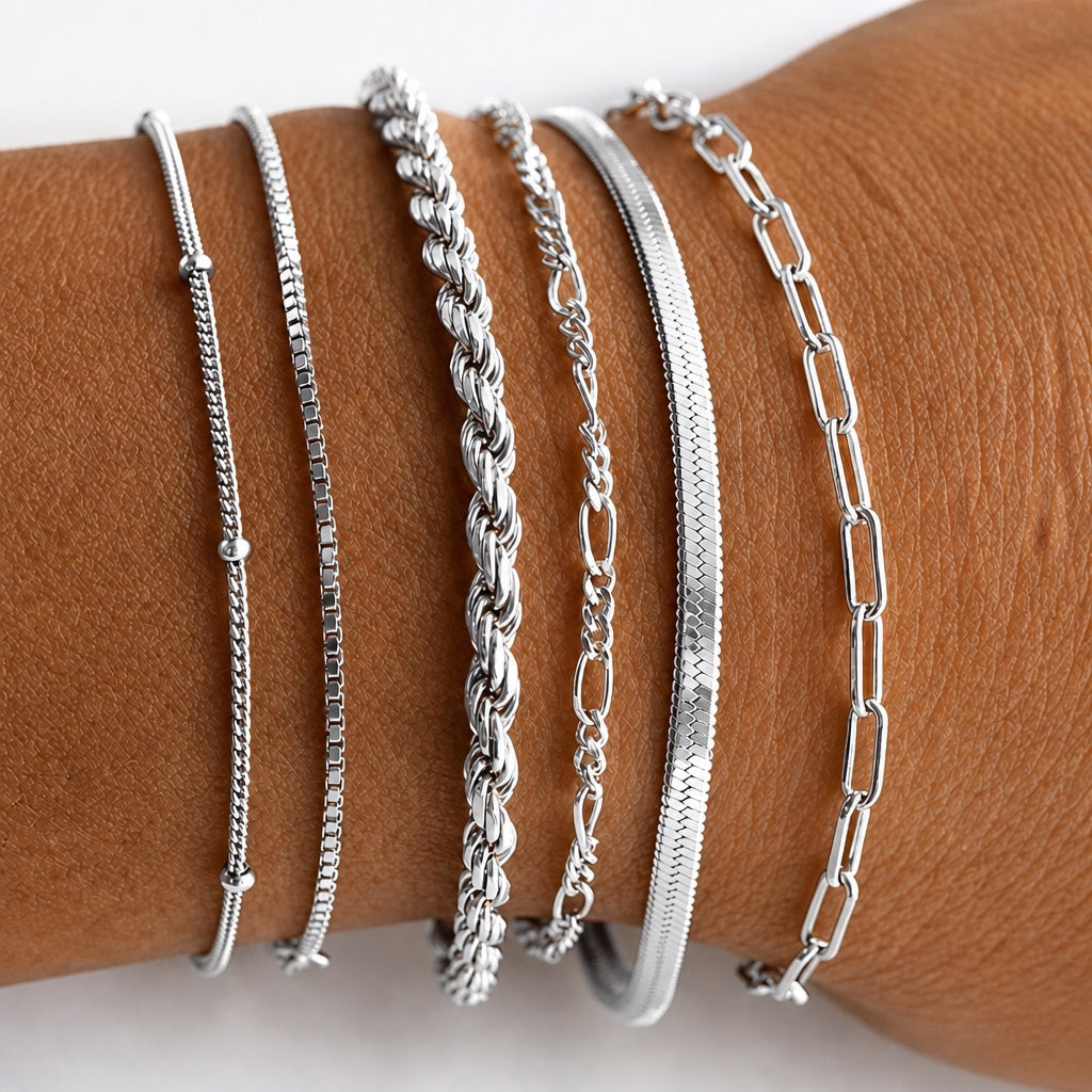 Isabella Vernetta Armband-Set aus Weißgold