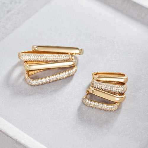 Elegante Ikone Goldene Creolen