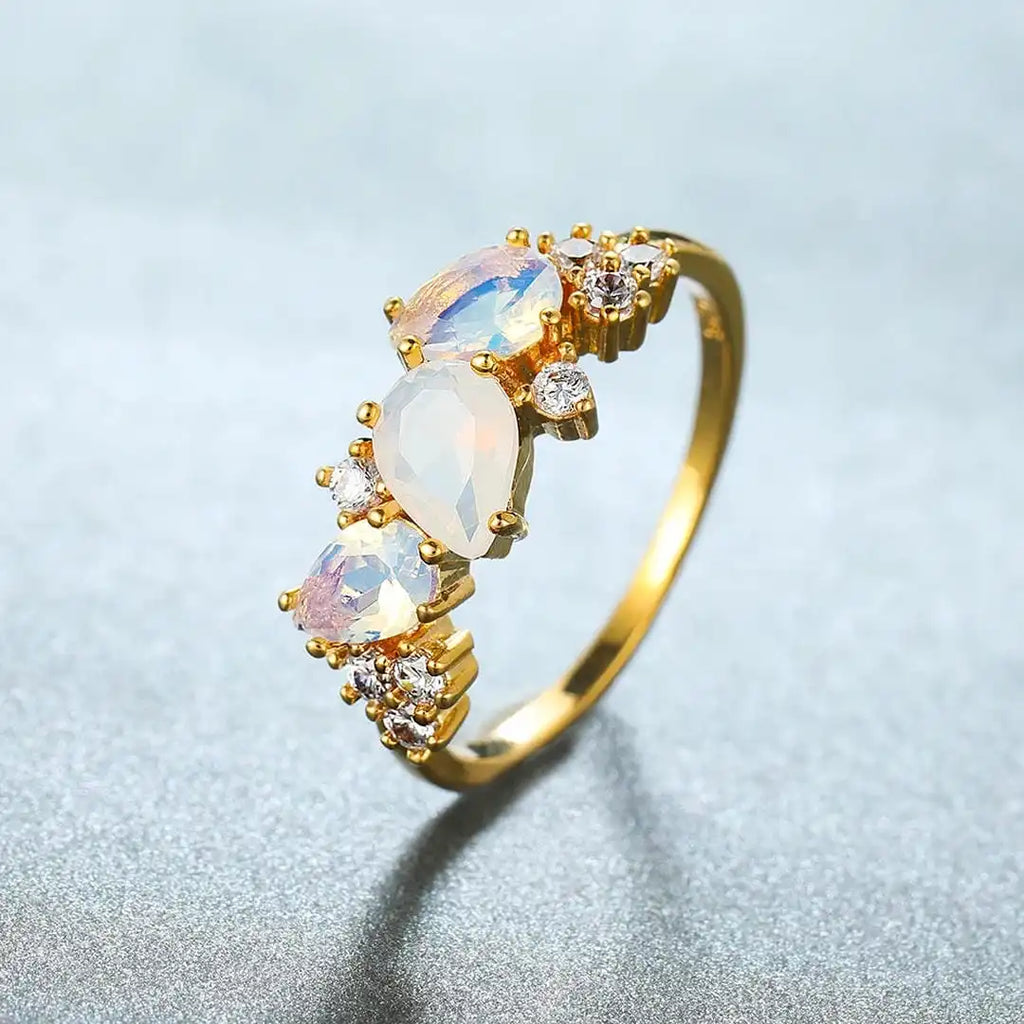 Vintage Goldener Mondsteinring