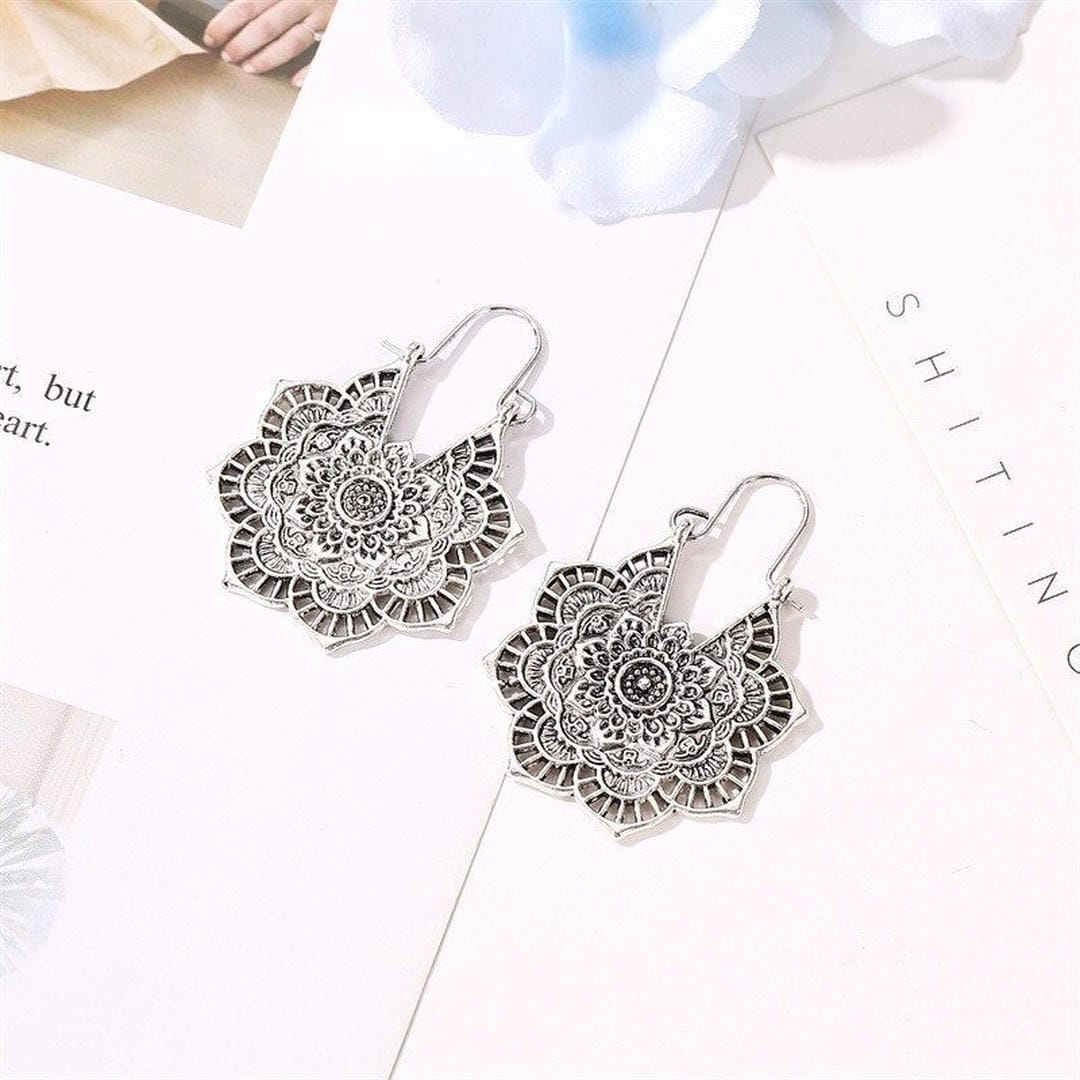 Lotus Mandala Ohrringe