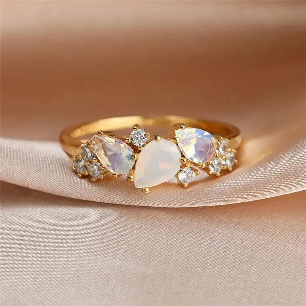 Vintage Goldener Mondsteinring