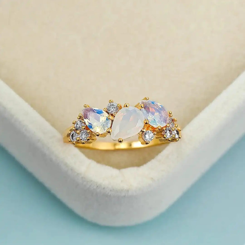 Vintage Goldener Mondsteinring