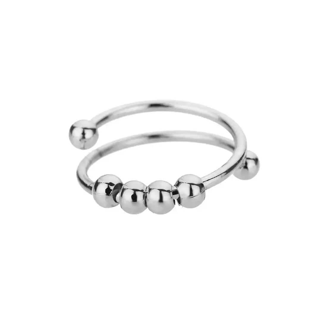 Angst und Anti-Stress Perlenverstellbarer Ring