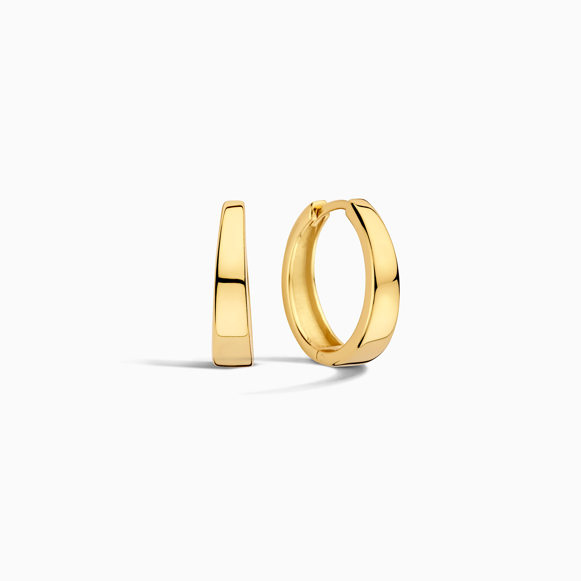 Gia Klassische Weißgold Creolen