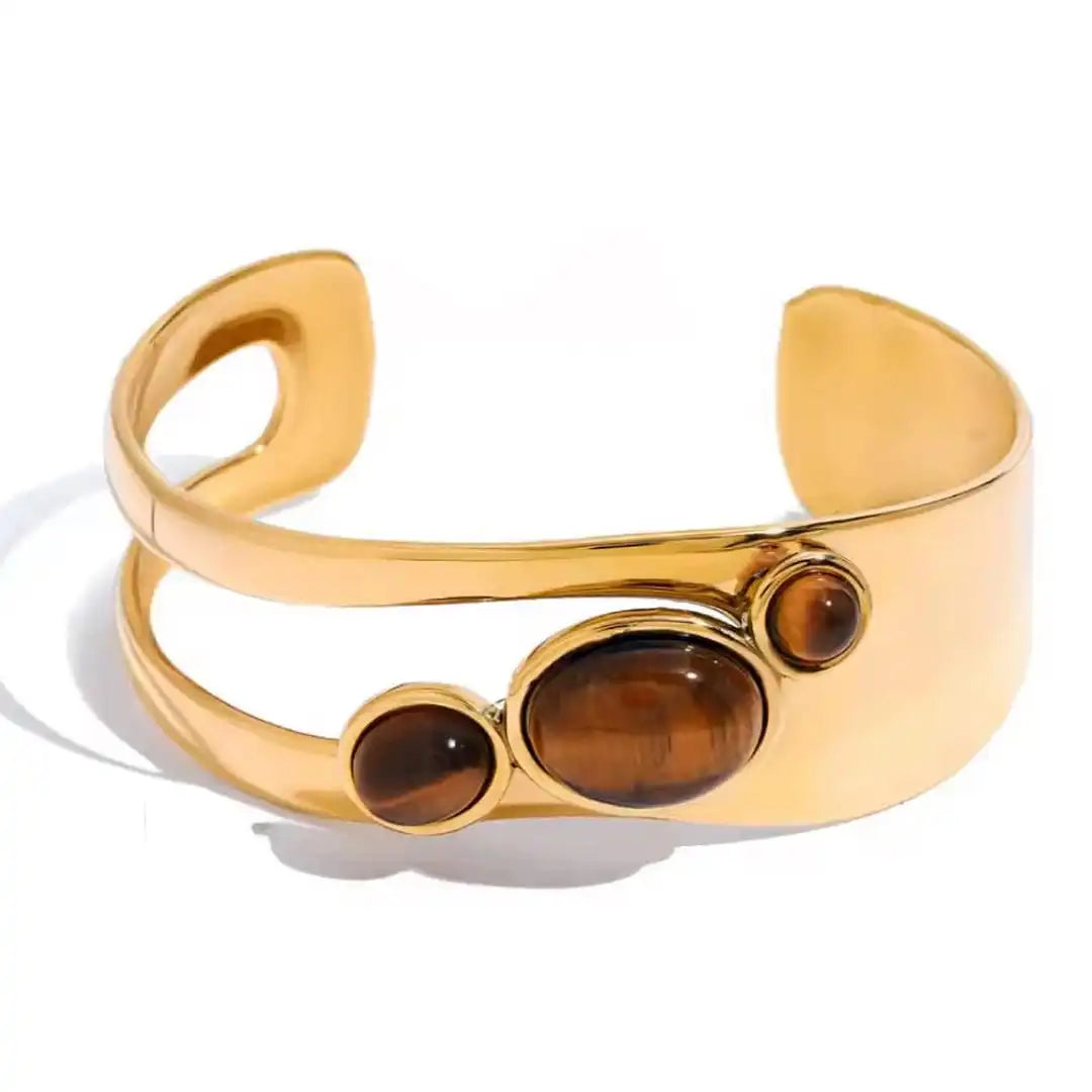 Vintage Gold Tiger Eye Armband