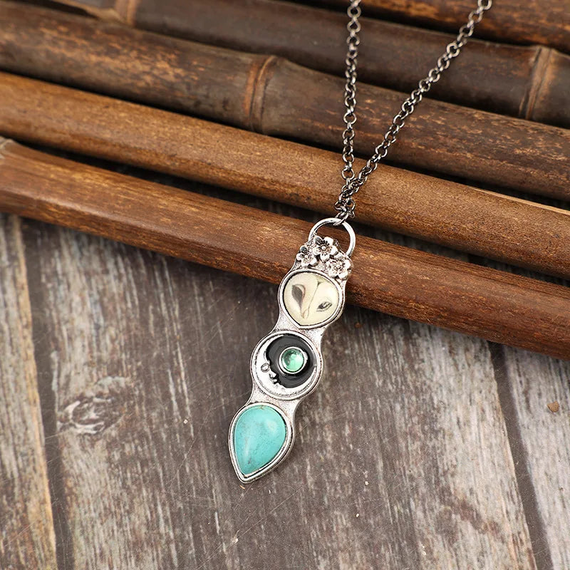 Vintage Eule Bar Halskette