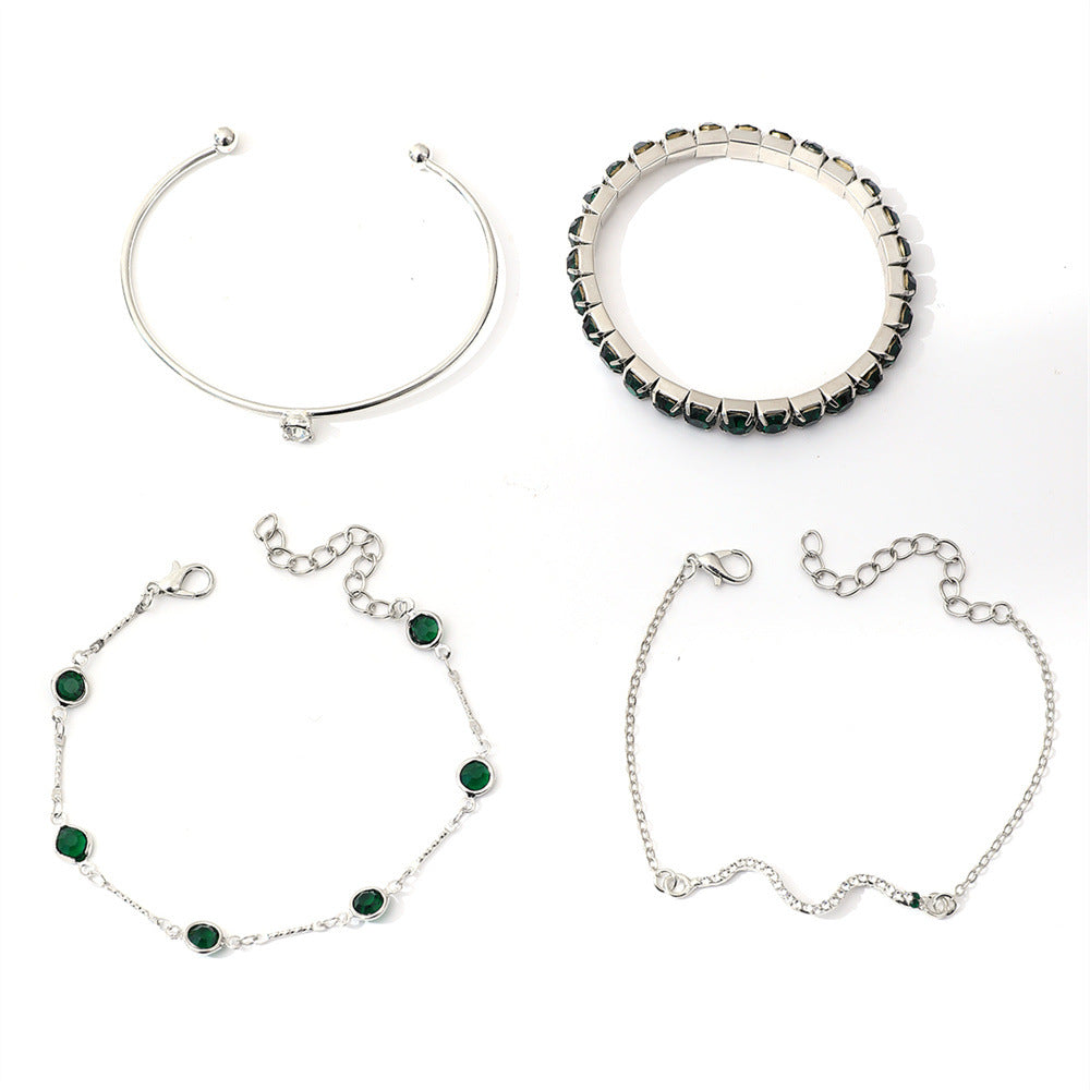 Sorina Smaragd Weißgold Armband Set