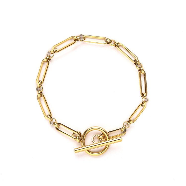 Link T-Bar Goldarmband
