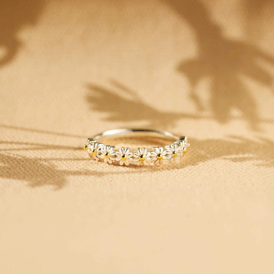 Blumenverstellbarer Ring