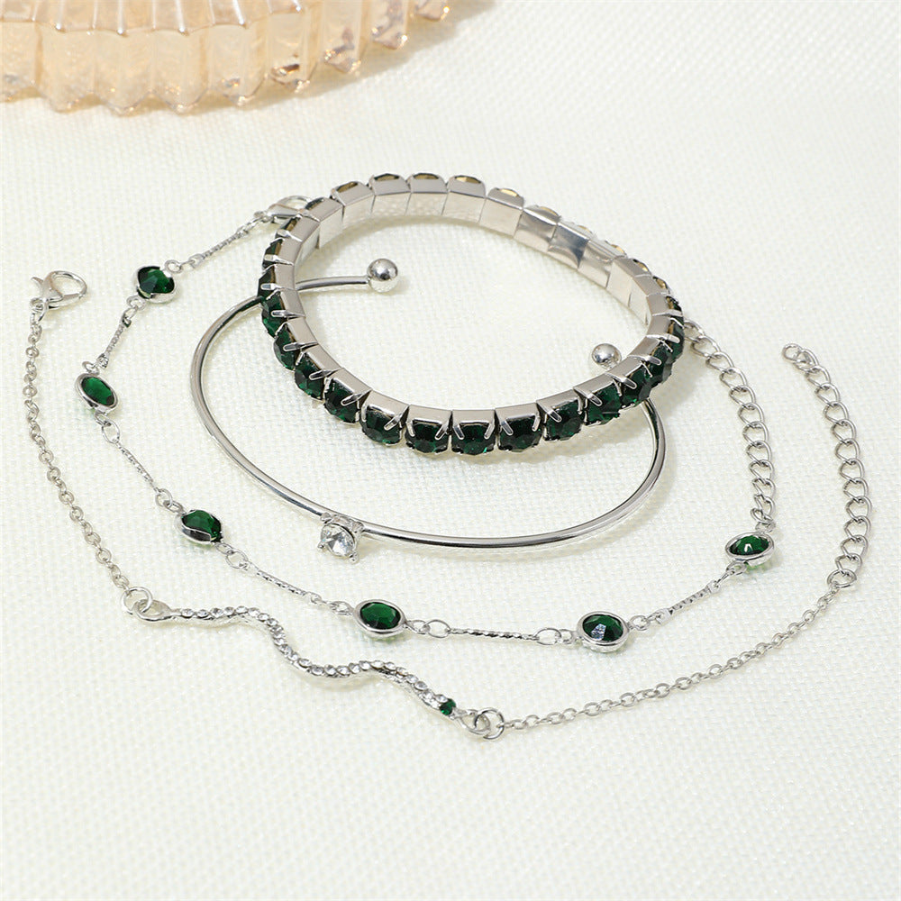 Sorina Smaragd Weißgold Armband Set