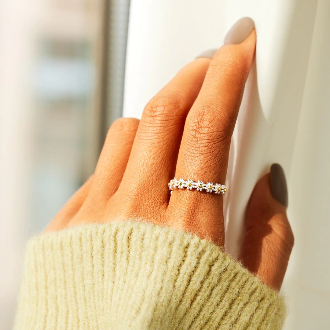 Blumenverstellbarer Ring