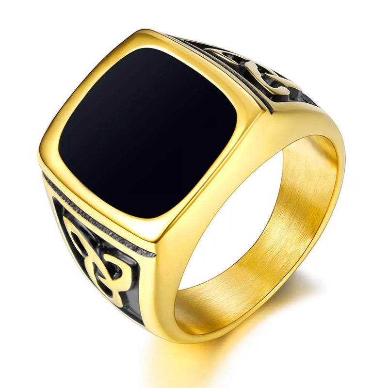 Siegelring – Schwarzer Onyx
