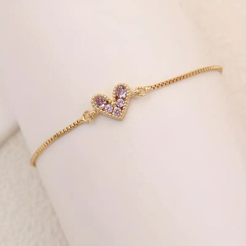 Blush Love Pink Heart Armband